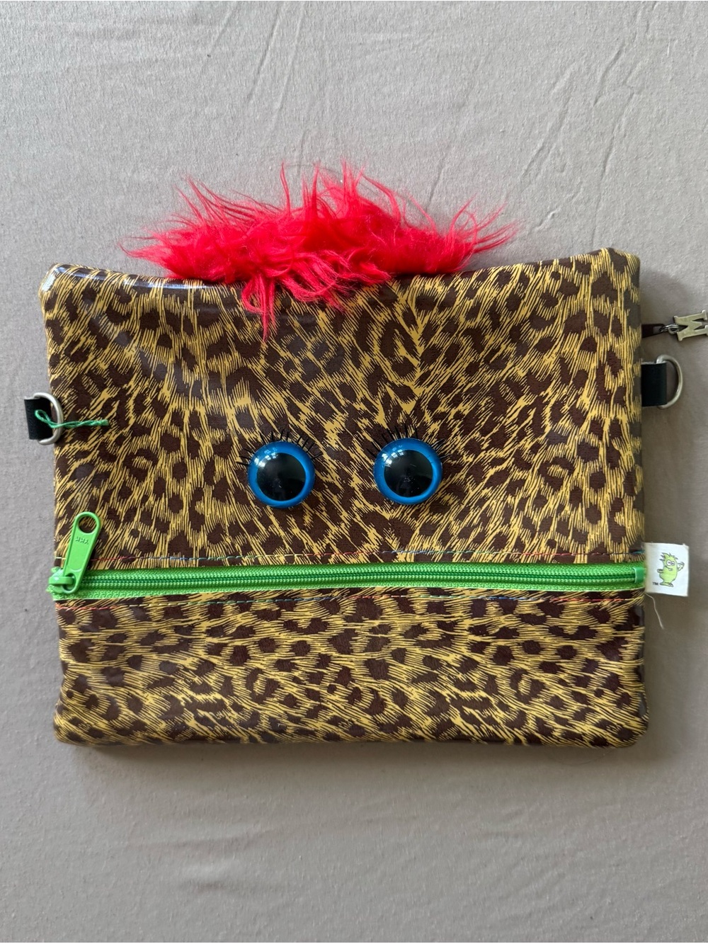 Nectar Bags leopard-print "Money Monsters" wristlet pouch